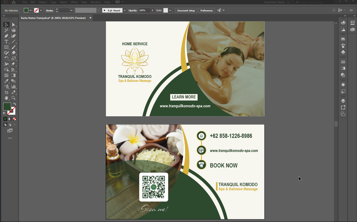 Jasa Desain & Cetak Kartu Nama 